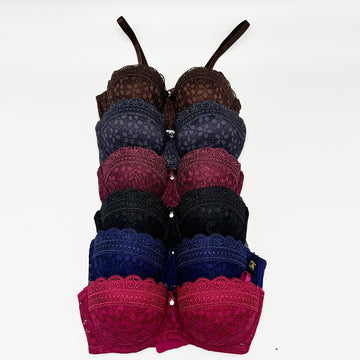 Single Padded Embroidery Cup Wired Binnys Bra