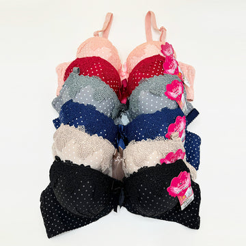 Dotted Design Bra - Stylish Comfort in Every Hue