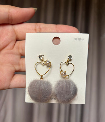 Pom Ball Hoop Earrings - Fun Meets Elegance