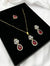 Red Ruby Drop Necklace Set