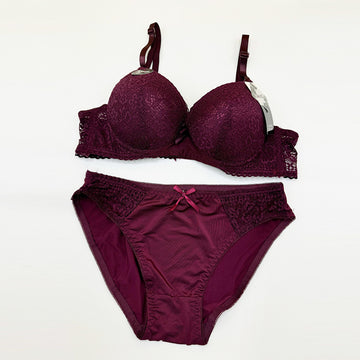 Maroon Lingerie Set